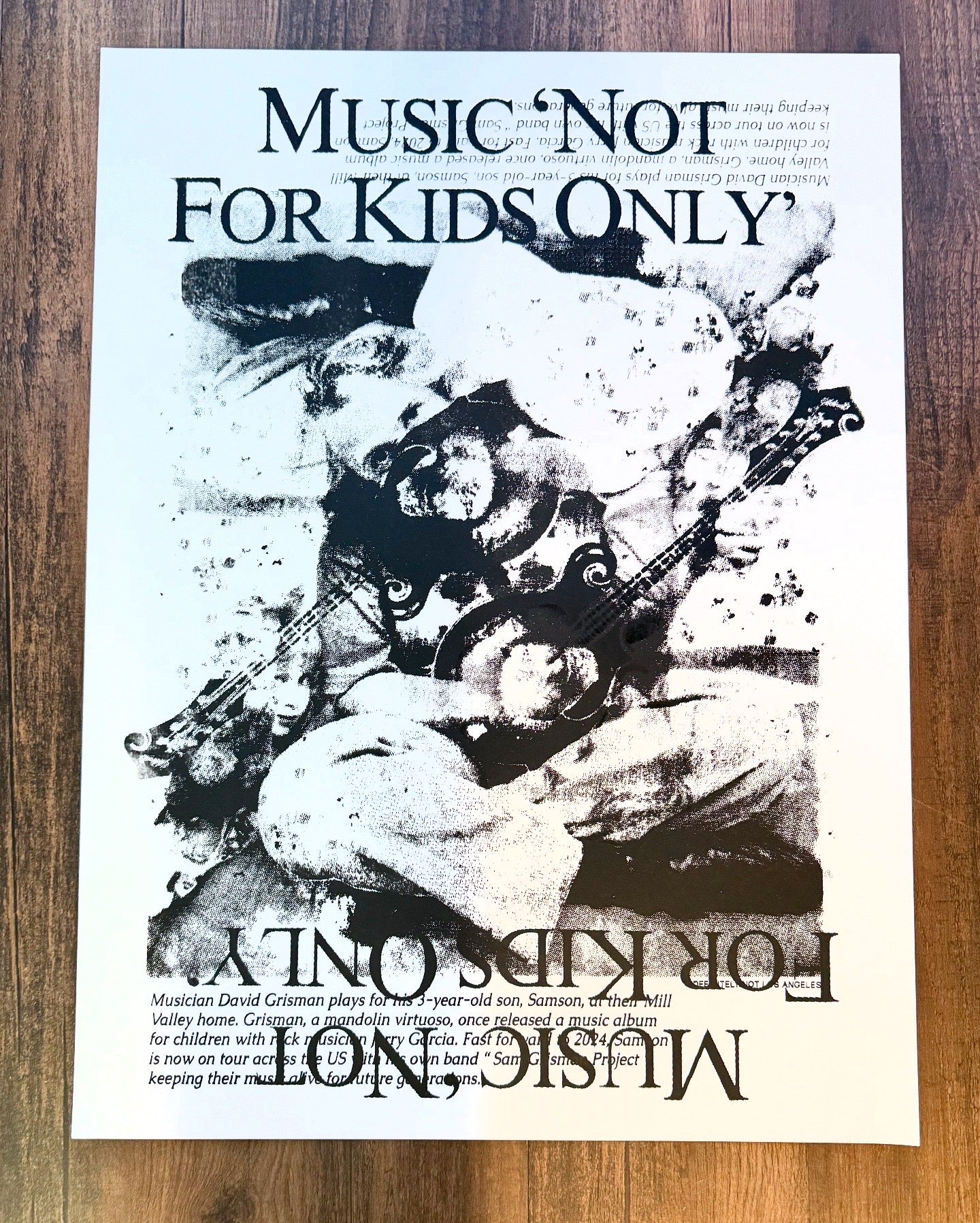 Music Not For Kids Only Poster - 18x24 Test Print Regular