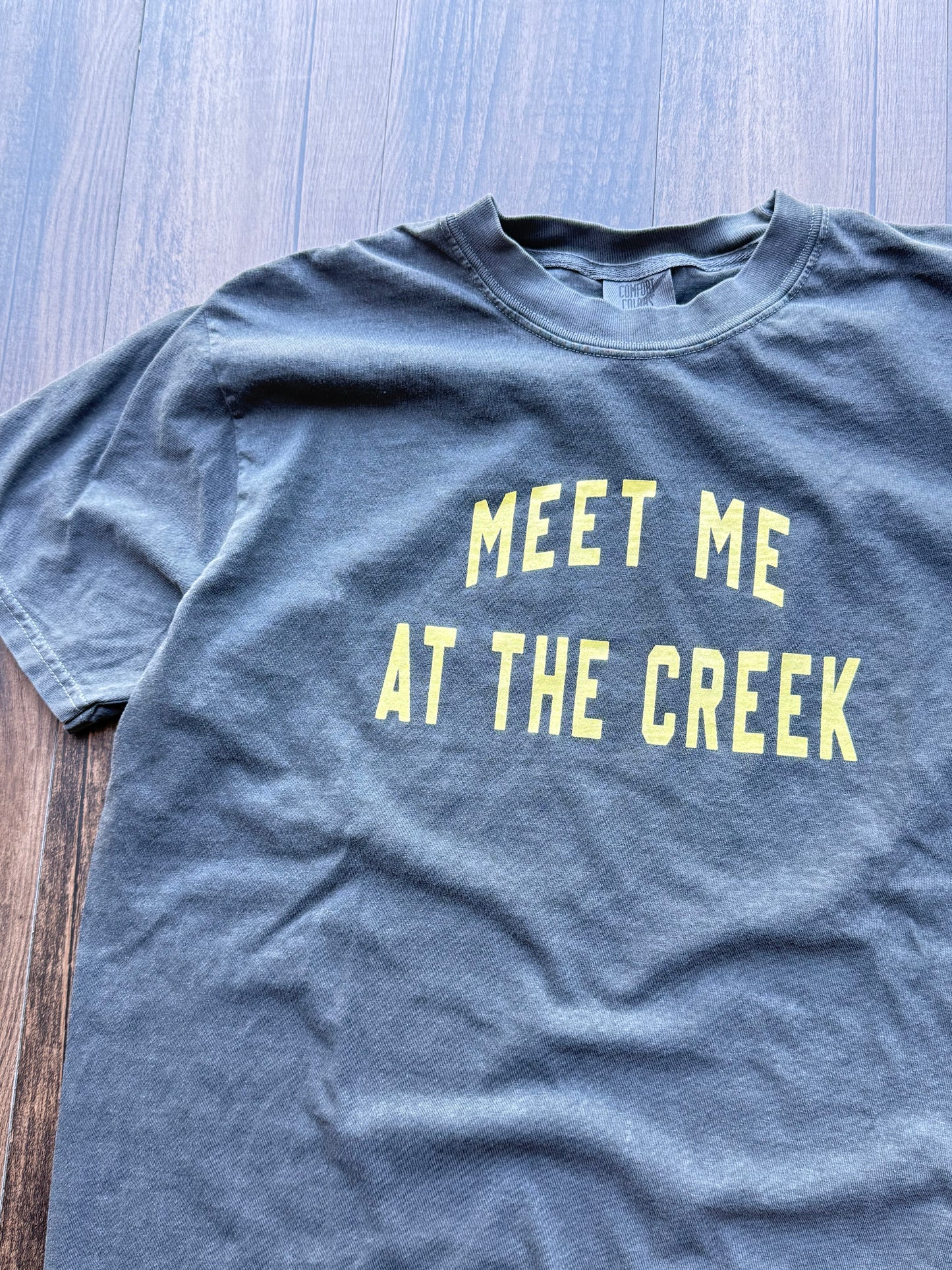 Meet Me At The Creek Tee - Charcoal