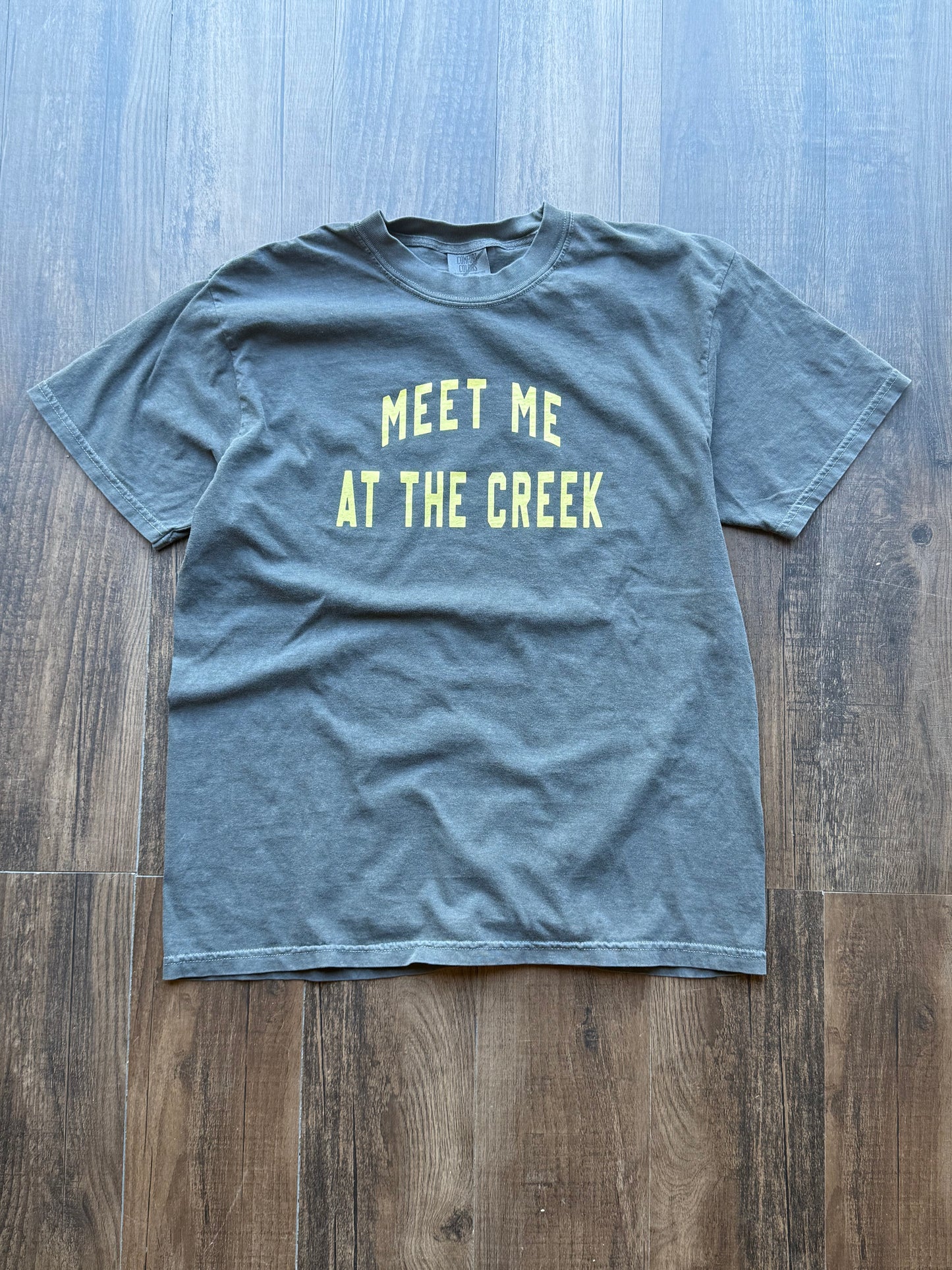 Meet Me At The Creek Tee - Charcoal
