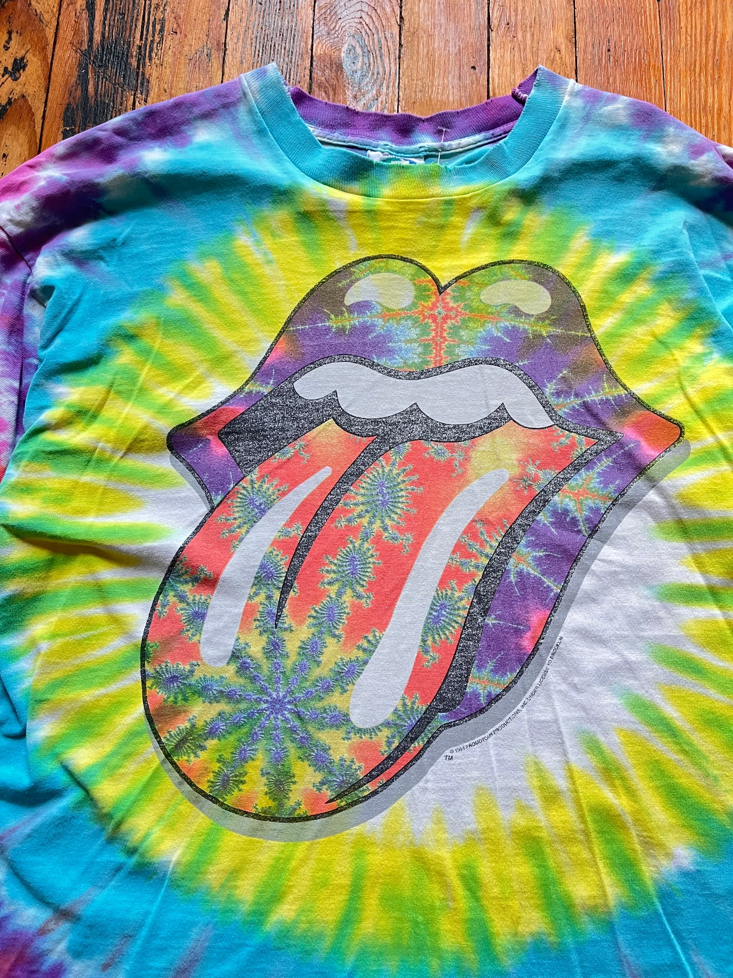 Liquid Blue Rolling Stones Fractal Tee 1994 - XL