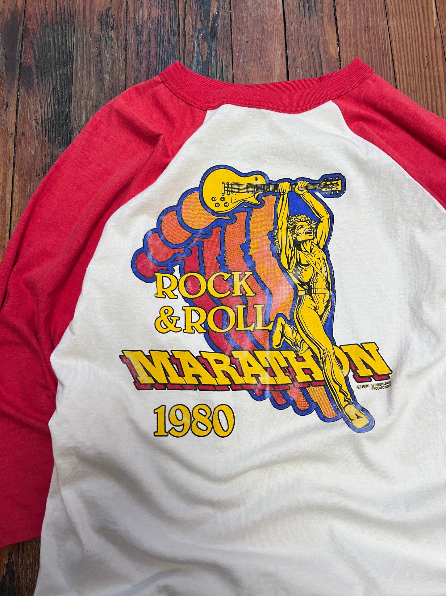 Rock & Roll Marathon Raglan 1980  - Large