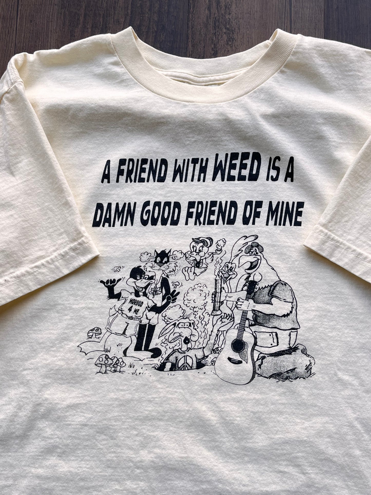 A Friend With Weed Tee - Cream