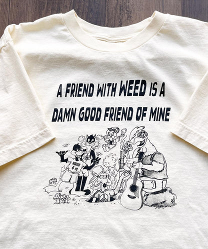 A Friend With Weed Tee - Cream