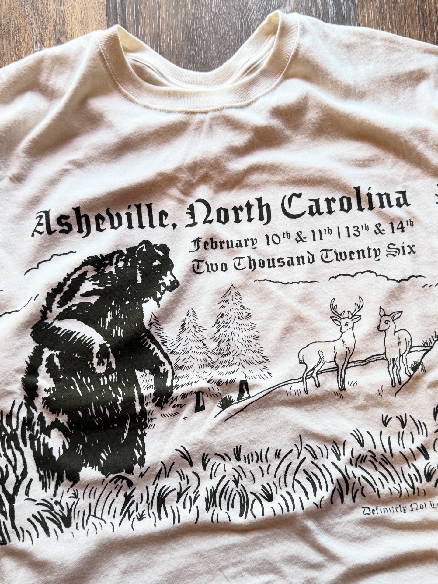 Asheville 2026 Tee - Cream