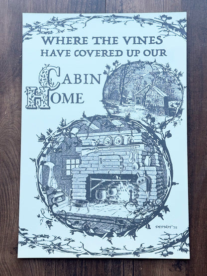 Cabin Home Poster 13x19 - Ivory