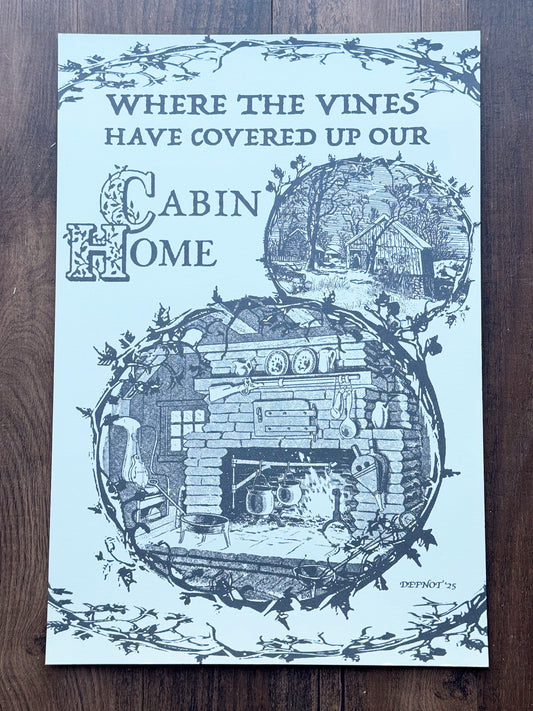Cabin Home Poster 13x19 - Ivory