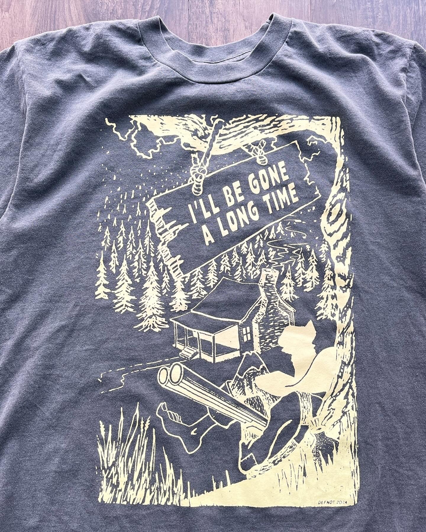 Gone A Long Time Tee - Charcoal