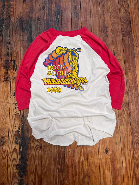 Rock & Roll Marathon Raglan 1980  - Large