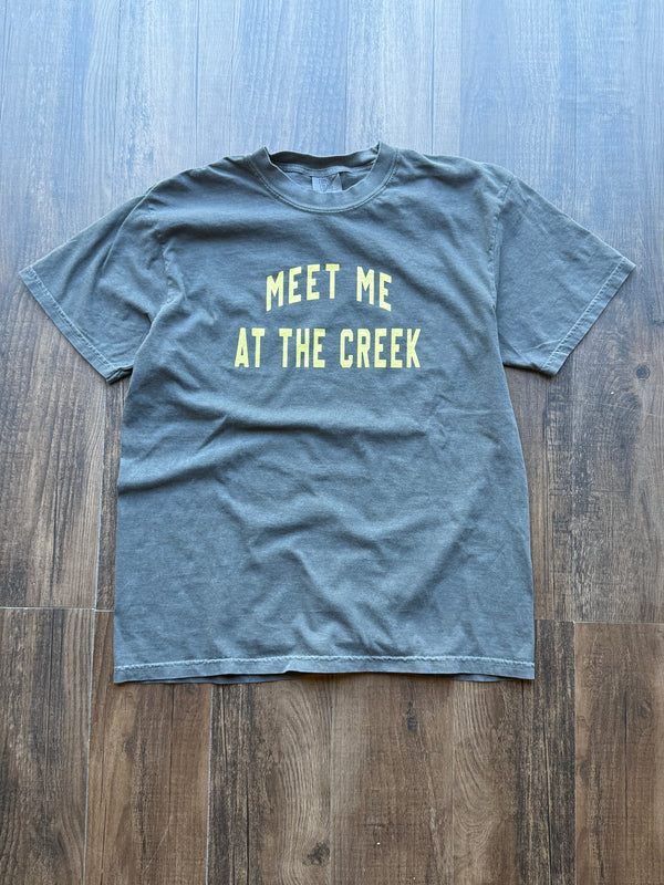 Meet Me At The Creek Tee - Charcoal